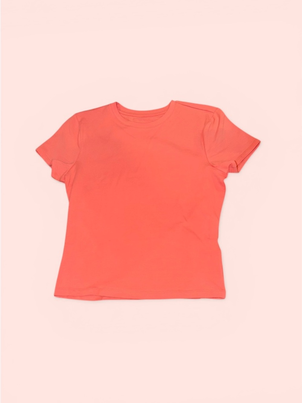 NWT Good American Coral Short Sleeve Crew Tee